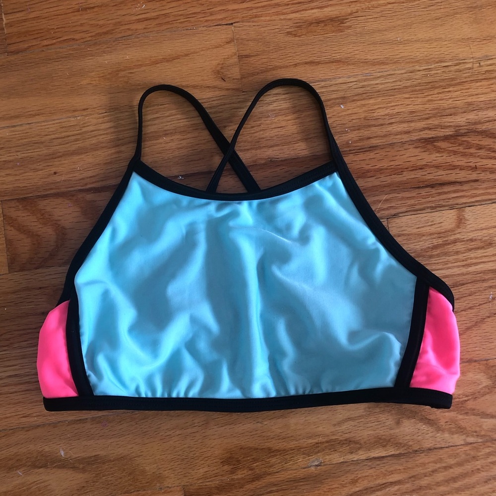 colorblock bikini top